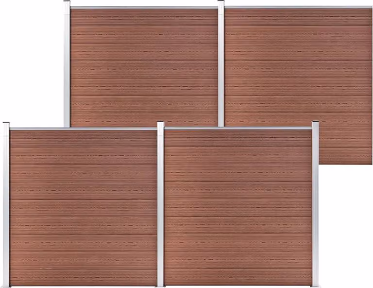 Maison Exclusive - Recinzione da giardino in WPC 699 x 186 cm, marrone
