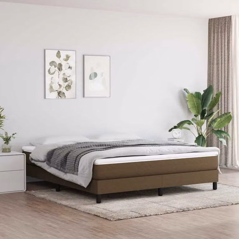 vidaXL Materasso Ibrido a Molle Insacchettate Marrone e Bianco L: 160 cm, P: 200 cm, H: 20 cm
