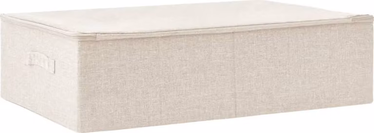 Scatola Portaoggetti in Tessuto 70x40x18 cm Crema