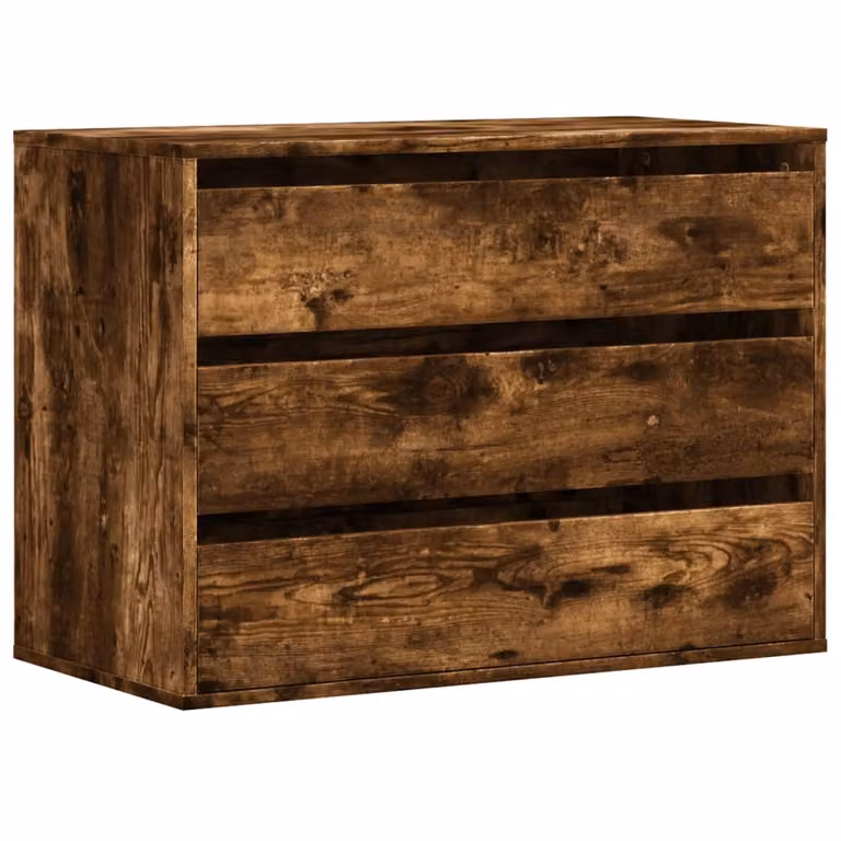 Cassettiera Angolare Rovere Fumo 80x41x58cm Legno Multistrato