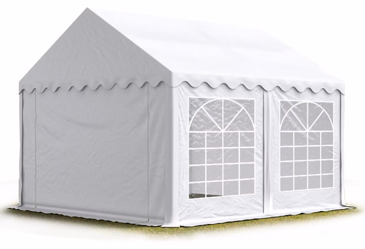 TOOLPORT Tendone per feste 5x4 m PVC bianco 100% impermeabile Tendone da esterno Tenda party