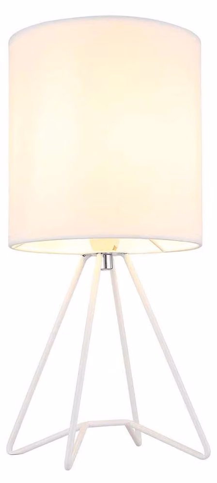 Lampada da tavolo, tessuto, bianco, H 34,5 cm