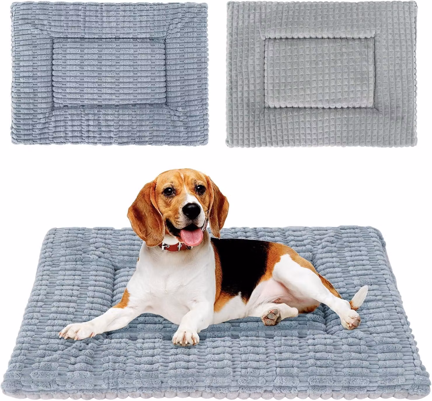 Tappetino per animali domestici, 75 x 50 cm, in memory foam, colore grigio