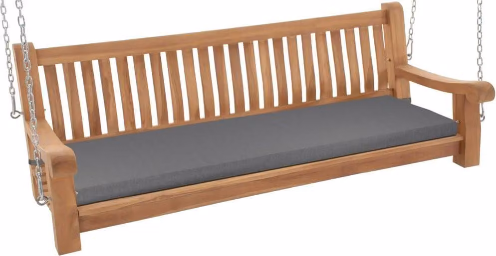 Panca per altalena in teak - altalena da giardino - con cuscino resistente alle intemperie, ottimo comfort di seduta
