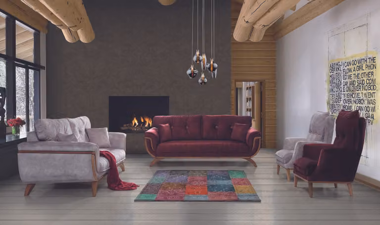 Wohnzimmer Sofagarnitur 3 3 1 1 Sitzer Couch Polster Garnitur Textil Design