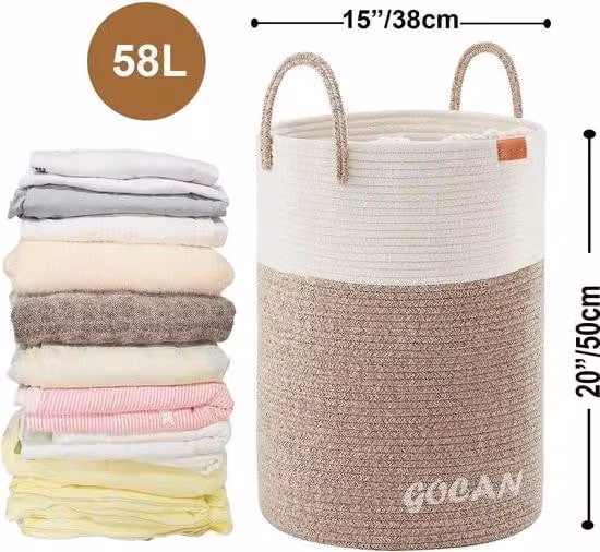 Scatole portaoggetti in cotone marrone
