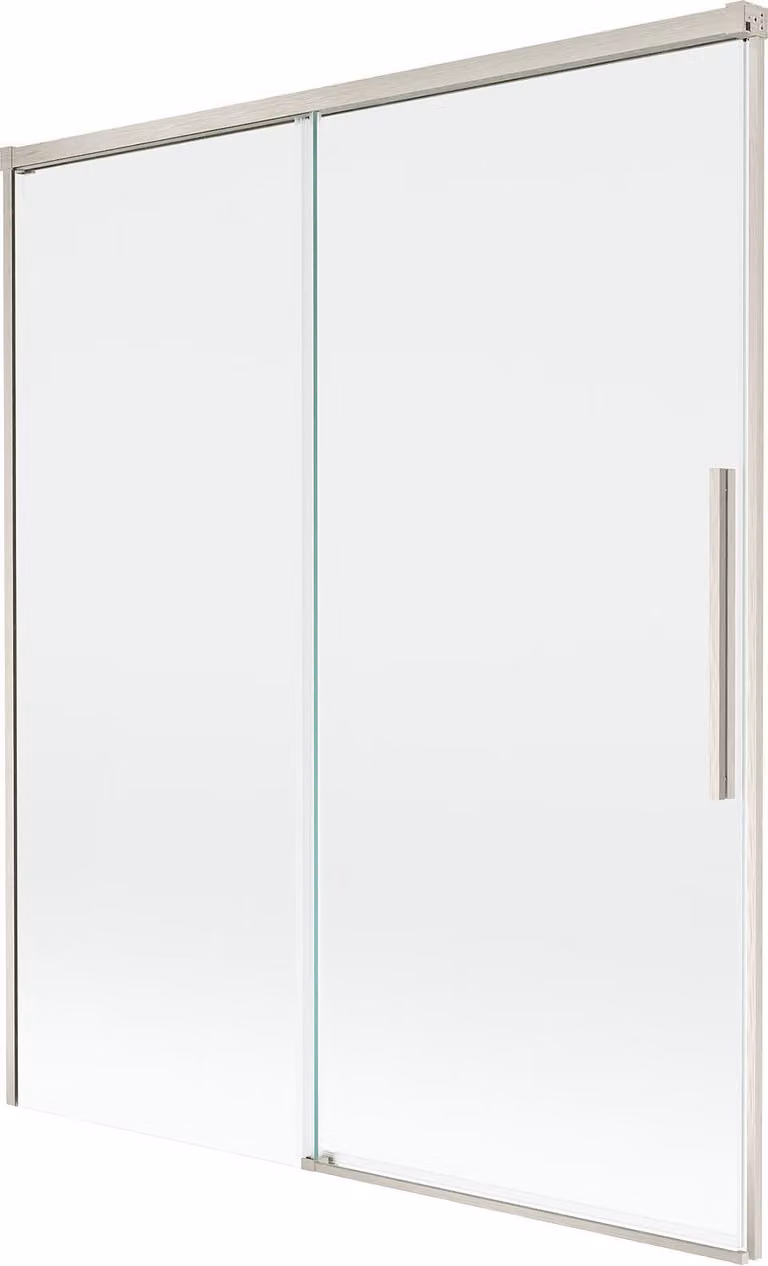 Mexen Rox paratia da vasca da bagno 2 ante scorrevoli 140 x 150 cm, trasparente, nichel spazzolato - 8C9-140-001-97-00