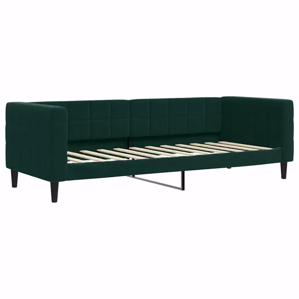 Letto da giorno verde vidaXL con struttura imbottita in velluto, L: 223 cm, P: 90 cm, H: 68 cm – 2