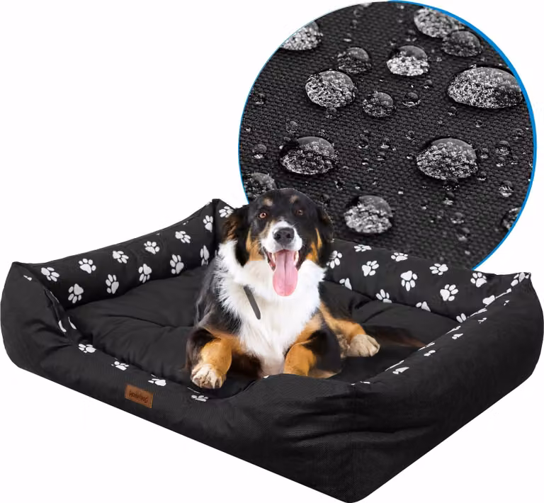Cuccia per cani "Puffy" - Cuscino idrorepellente e sfoderabile - 90x75 cm - Robusto tessuto Oxford | PillowPrim