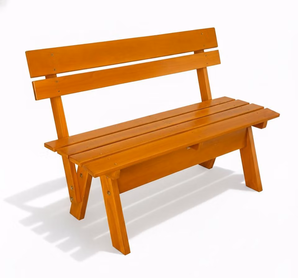 Panchina da giardino Beautissu resistente alle intemperie in legno a 2 posti, larghezza 120 cm, Tromsö