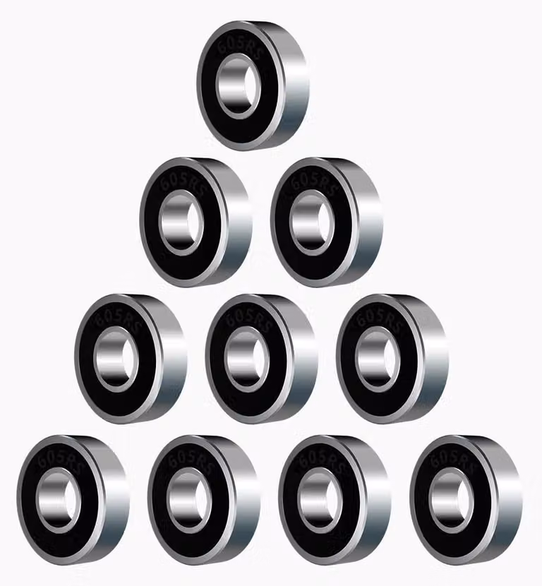 605-2RS, mini cuscinetti a sfera, confezione da 10 pezzi, dimensioni 5x14x5 mm