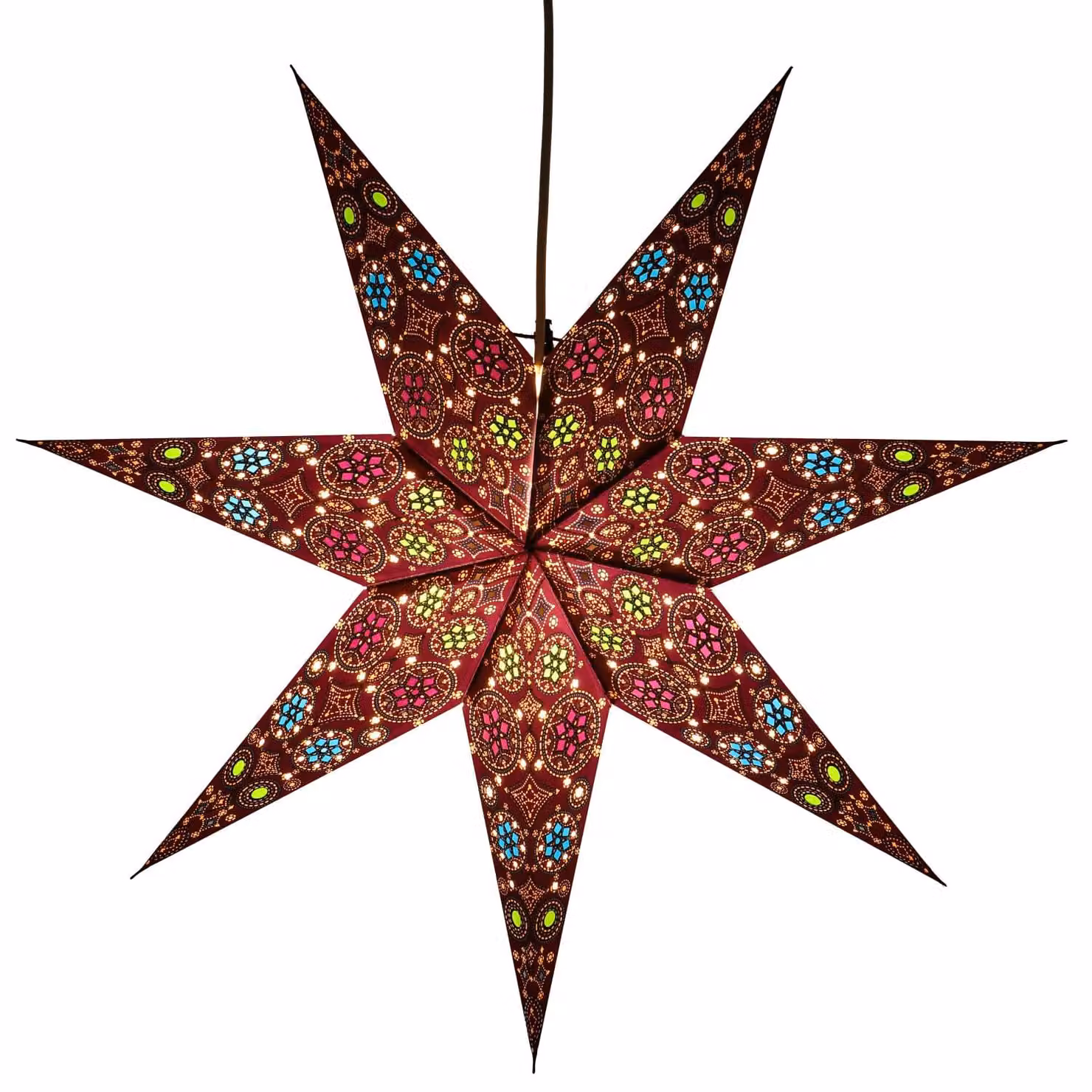 Stella di carta, 60 cm, pieghevole, viola, decorazione per finestre