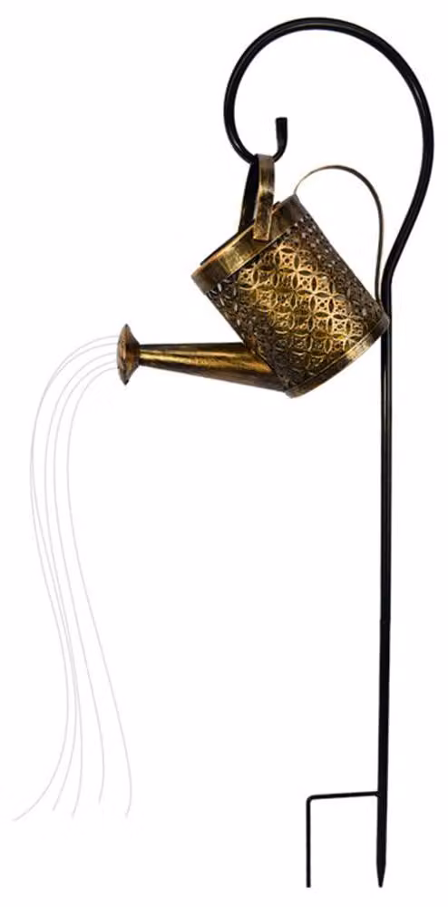 Annaffiatoio solare con luce bianco caldo, grado di protezione IP65, dimensioni 22x12x16 cm