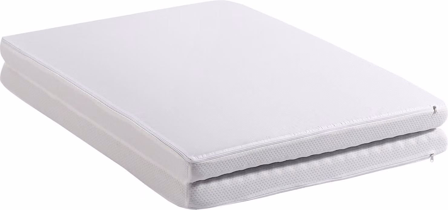 Materasso okwish 140x200 cm/140x100 cm, rigidità H3, tessuto a nido d'ape, Öko-Tex, rivestimento bianco + spugna 23D, spugna di carbone di bambù