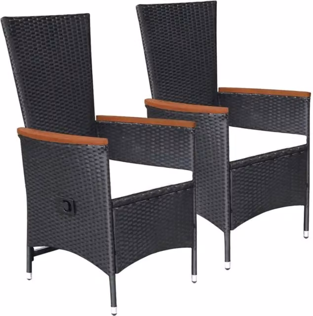 Set Mobili da Pranzo per Giardino 5 pz Nero 3068760