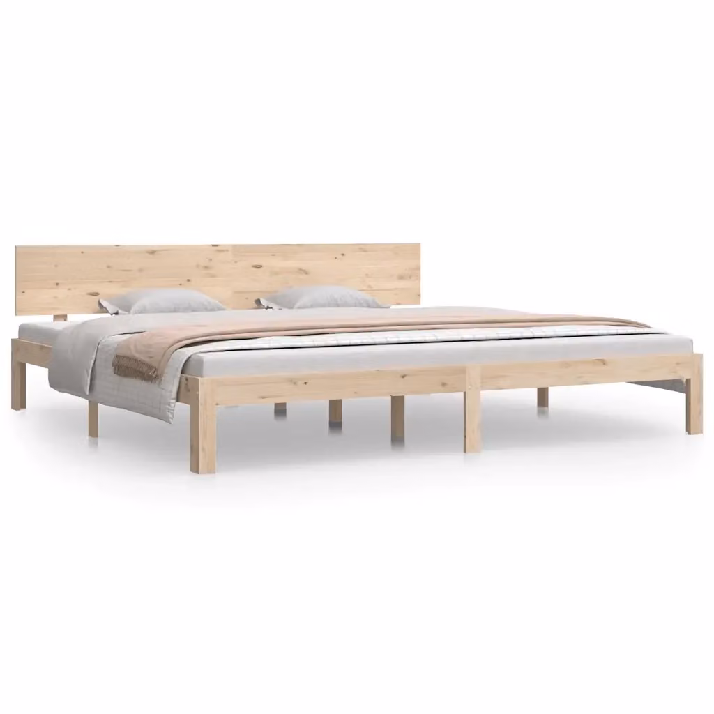 vidaXL Giroletto in Legno Massello di Pino Marrone con Doghe Rigide L/P: 200 x 200 cm – 2