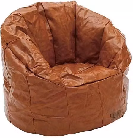 Poltrona in ecopelle marrone Mobili 2G L: 80 cm, P: 78 cm, H: 57 cm
