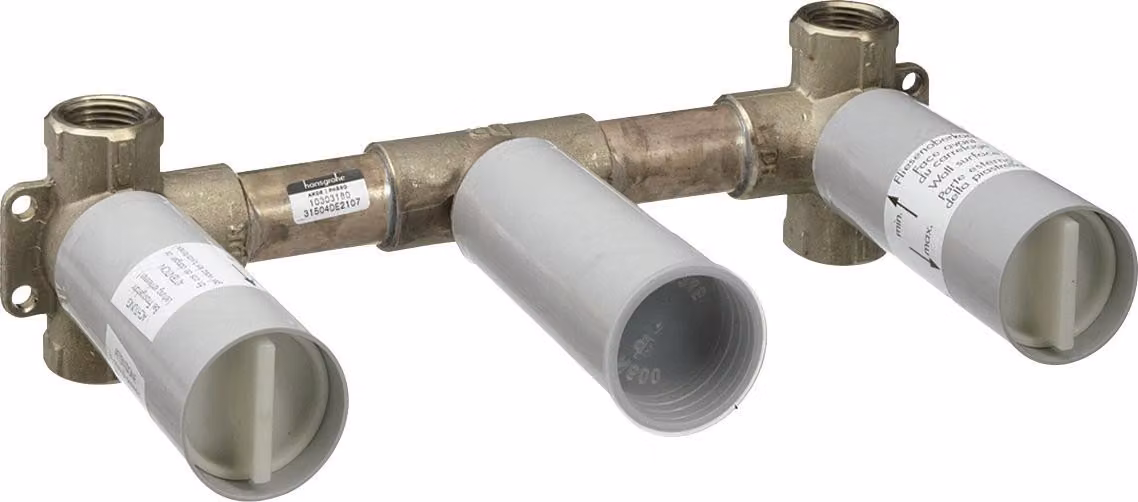 hansgrohe AXOR corps de base pour mitigeur lavabo 3 trous encastré pour montage mural, 10303180, 10303180