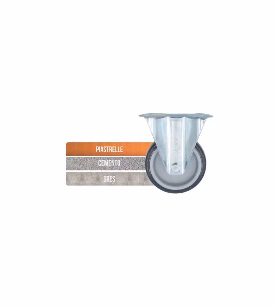 Ruota Gomma Termoplastica Fissa Mm.100