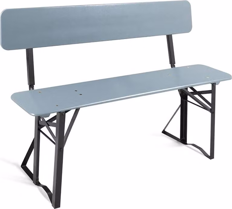 Panchina da giardino BBB-119, 119 cm, grigia