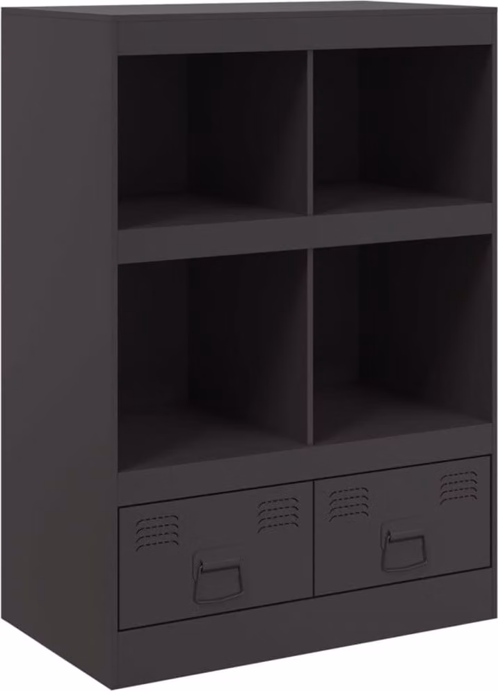 Credenza Nera 67x39x95 cm in Acciaio