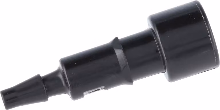 Connettore pneumatico HARTING con valvola di intercettazione, connettore (F), diametro interno del tubo 3,0 mm, colore nero, 1 pezzo