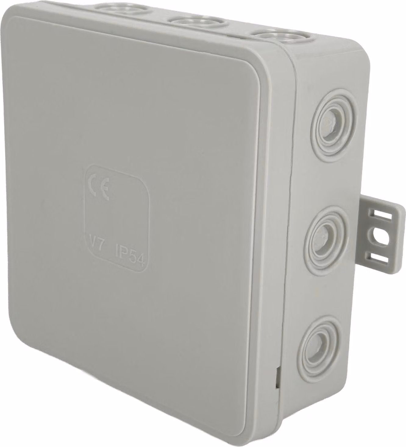 Scatola di derivazione flessibile per montaggio a superficie 100x100x41mm IP54 12 entrate cavi a scatto con aperture a bussola grigio V7 EDO777919 EDO Technic