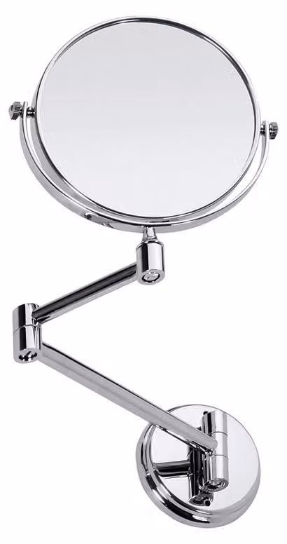Specchio cosmetico Bemeta Omega a doppia faccia, diametro 140 mm, cromato.