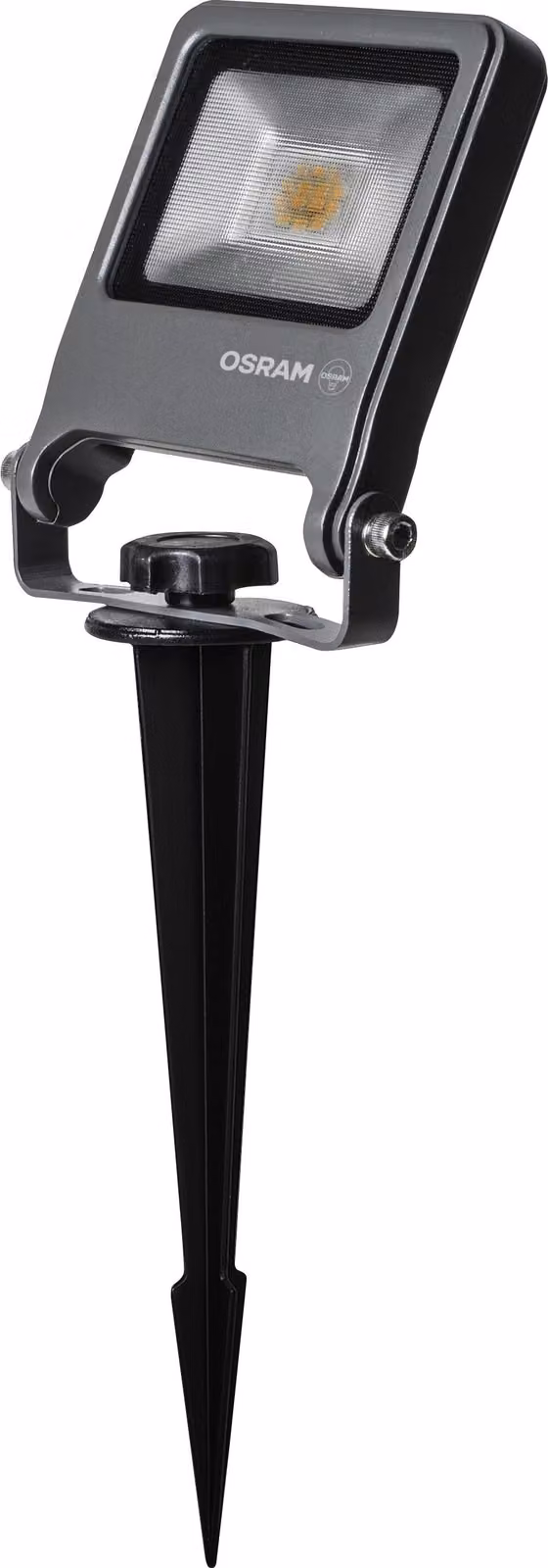 OSRAM ENDURA Garden Flood, faretto da esterno da interrare, 10W, 800 lumen, 3000K (bianco caldo), grado di protezione IP65, cavo di 2 metri con spina, alluminio, colore grigio scuro