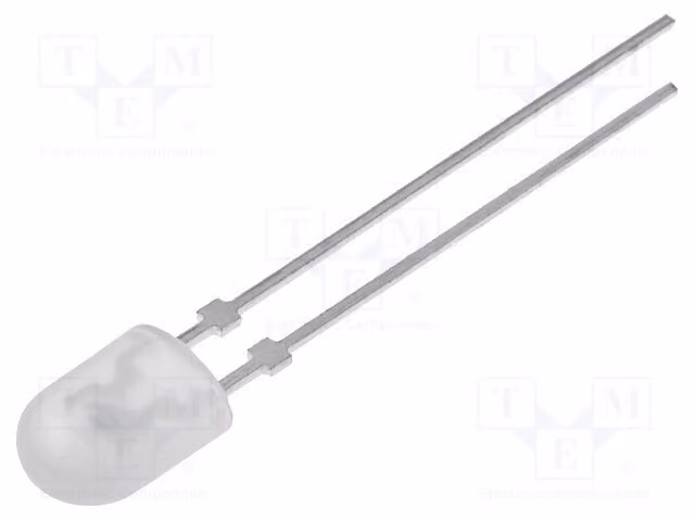 5 LED, luce bianca fredda, 1700÷2900 mcd, angolo di emissione 70/30°, forma ovale, dimensioni 5,2x3,8 mm, senza fermo. Codice prodotto: LL-544WM-W23NT LE
