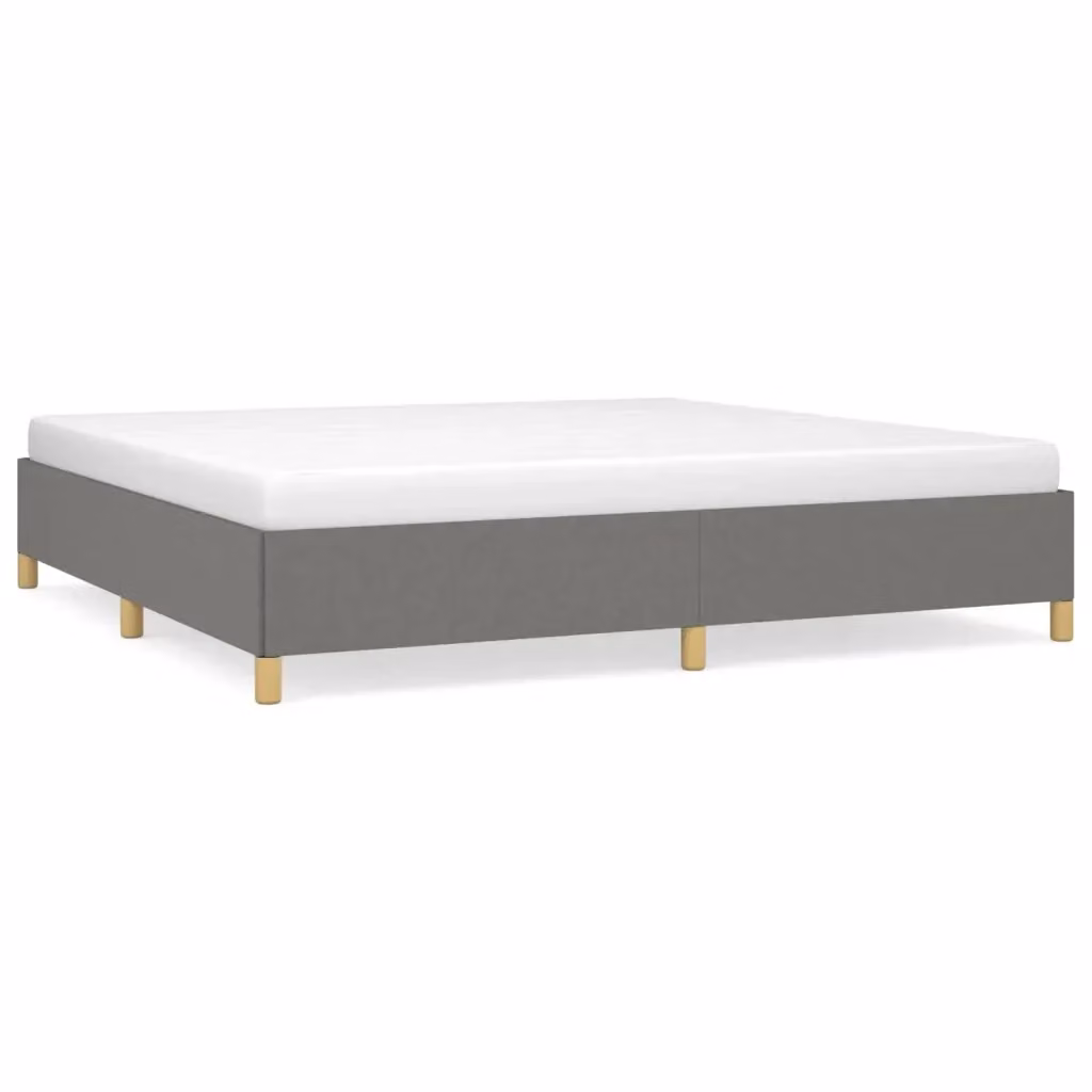 Struttura Letto Design Mania con Giroletto Imbottito in Tessuto Grigio, L/P/H: 200 x 200 x 35 cm – 2