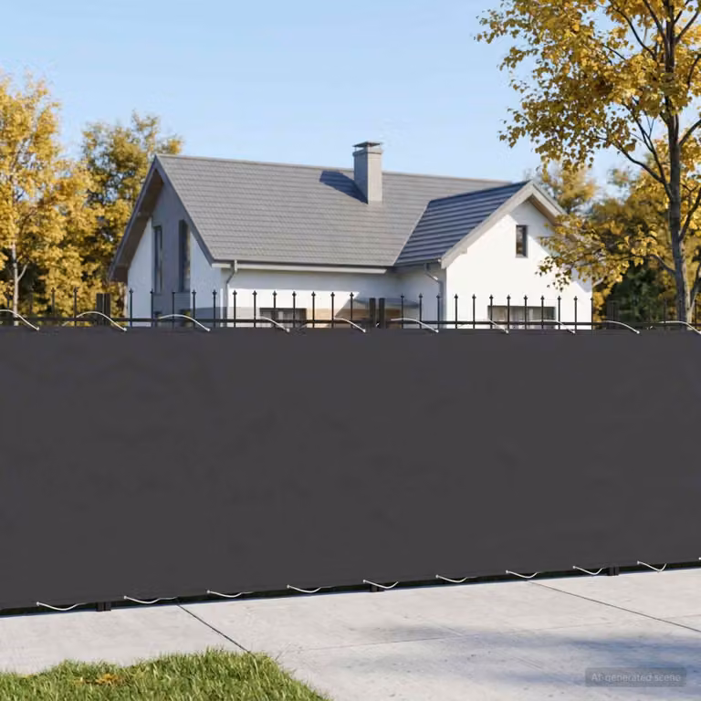 Schermo di privacy per balcone vidaXL in poliestere, colore antracite o nero, L: 15 m, H: 120 cm