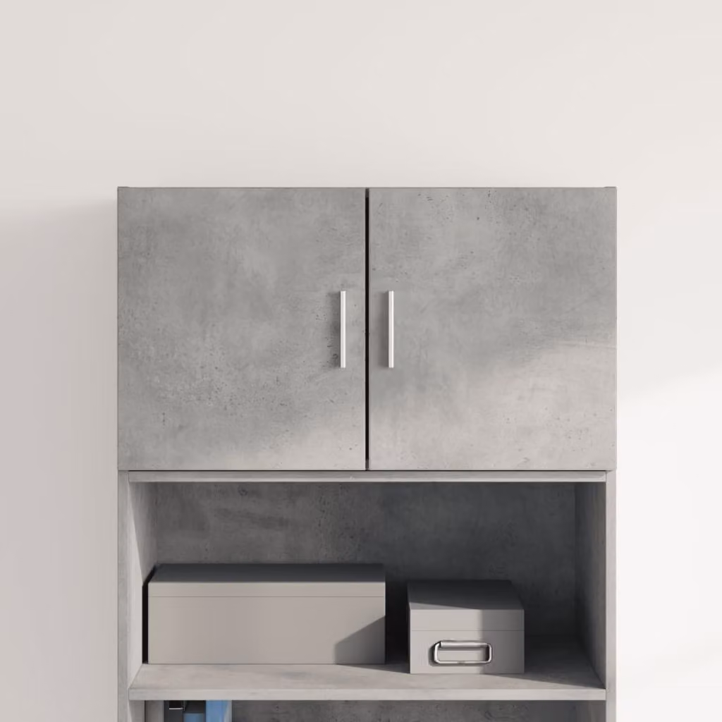 Mobile a parete vidaXL in legno multistrato e MDF, Grigio Cemento, L 70 x P 42,5 x H 40 cm