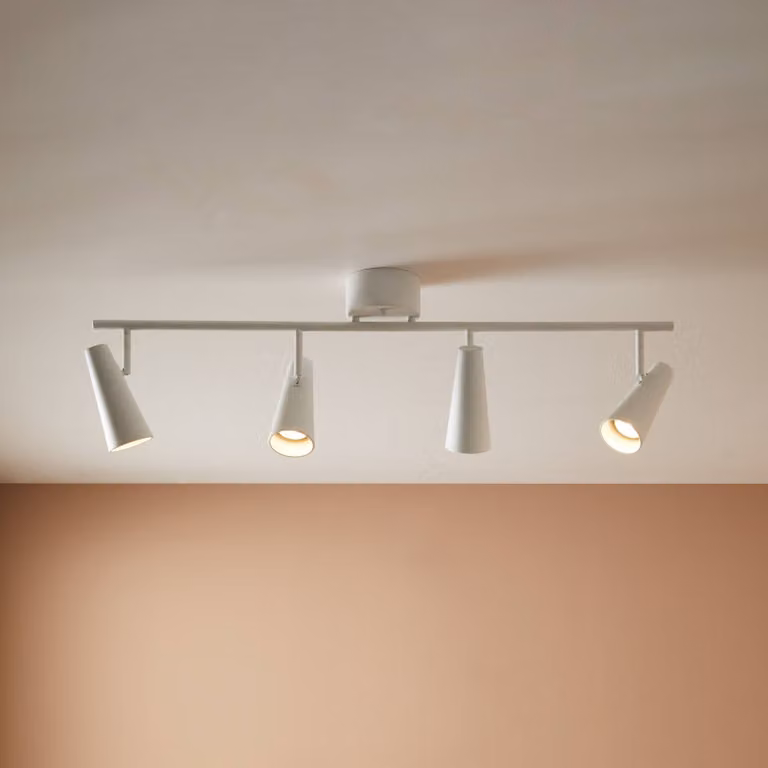 Markslöjd Plafoniera soffitto Crest, dimmerabile, Bianco / Opale, Soggiorno / Sala da pranzo, Metallo, Moderno, Plafoniera