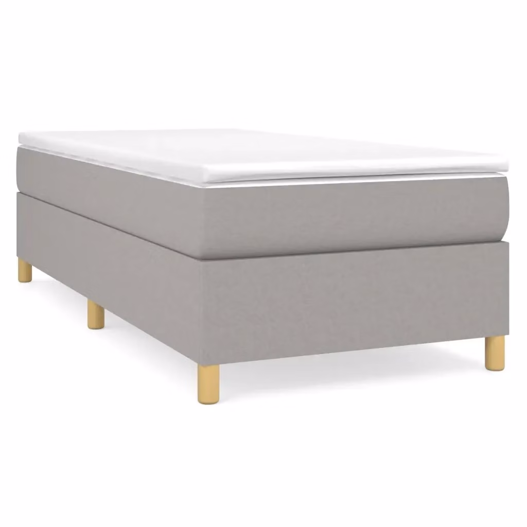 Letto Ibrido vidaXL con Giroletto a Molle e Materasso Grigio e Bianco L/P/H: 200 x 100 x 35 cm – 2