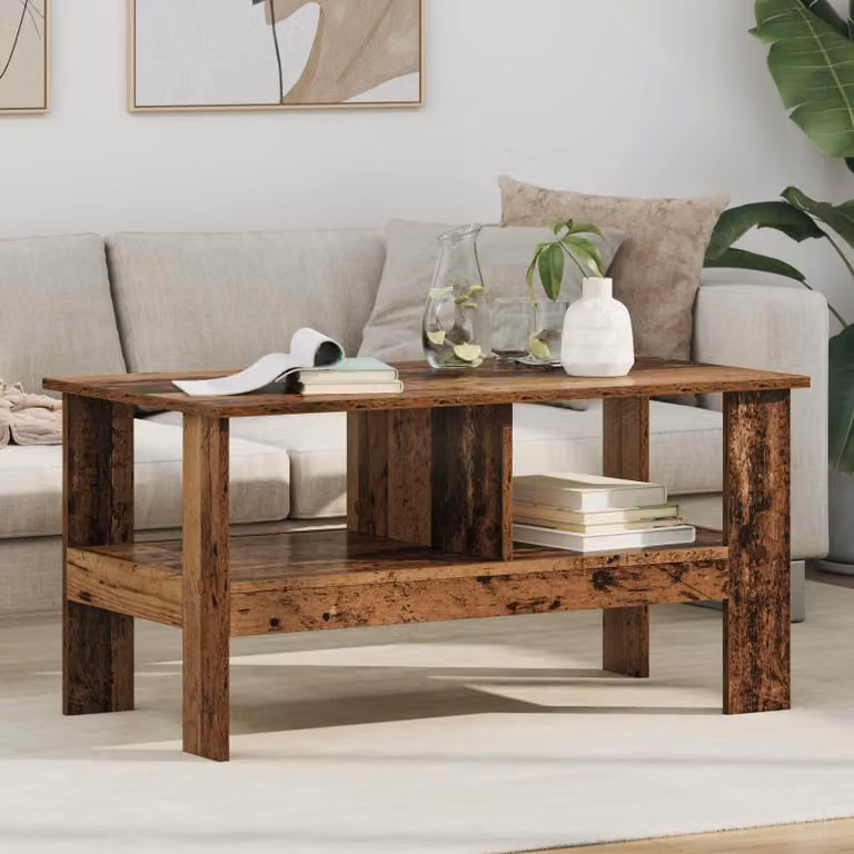 Maison Exclusive - Tavolino in legno antico 90 x 50 x 45 cm Materiale ligneo