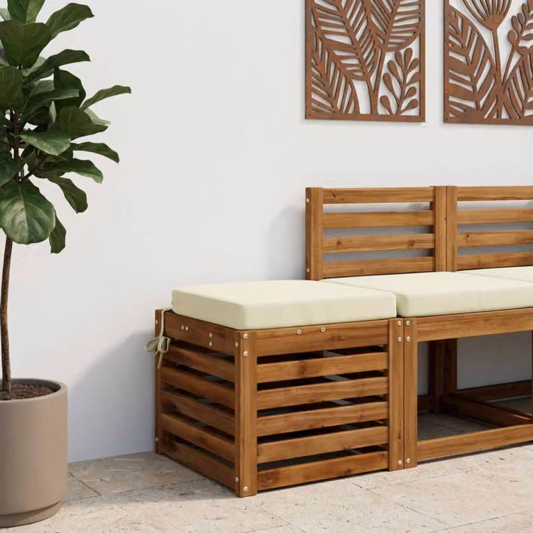 Cuscino per sedile vidaXL SOEST in poliestere con rivestimento rimovibile lavabile, colore beige