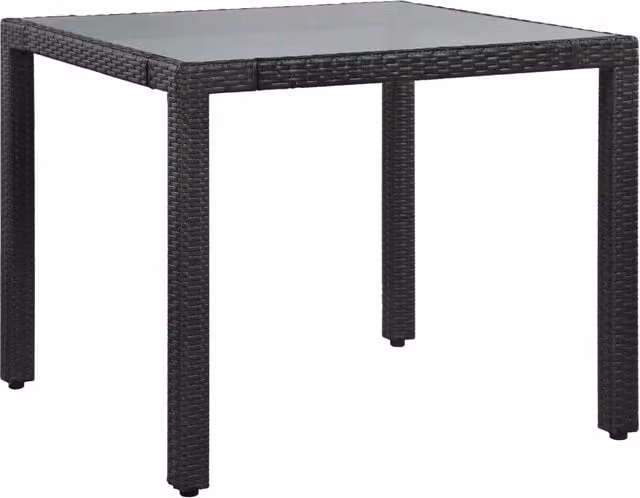 Set da Pranzo da Giardino 5 pz in Polyrattan Nero 44088