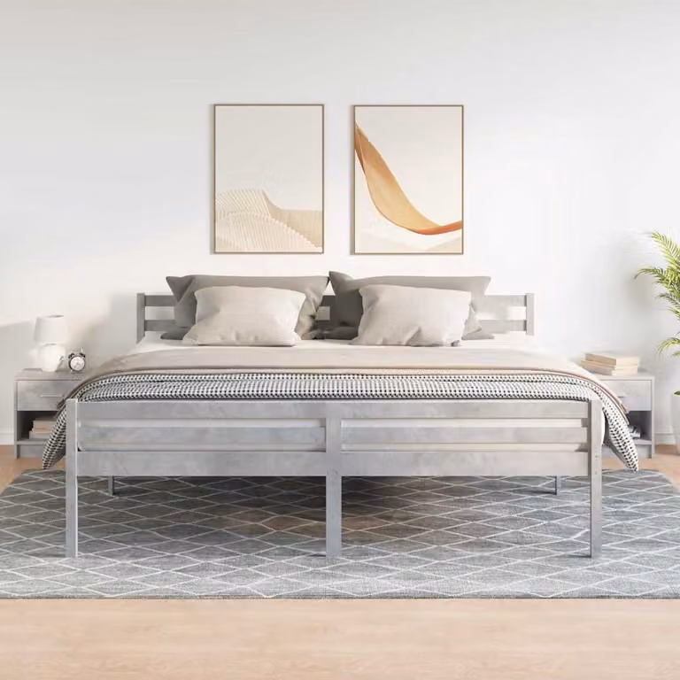 Set di 2 comodini sospesi vidaXL con cassetto in stile moderno, colore grigio e marrone, L 39 cm x P 28 cm x H 41 cm