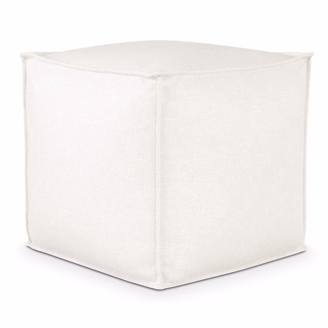 POUF QUADRATO PIUMA 100x100 cm Bianco