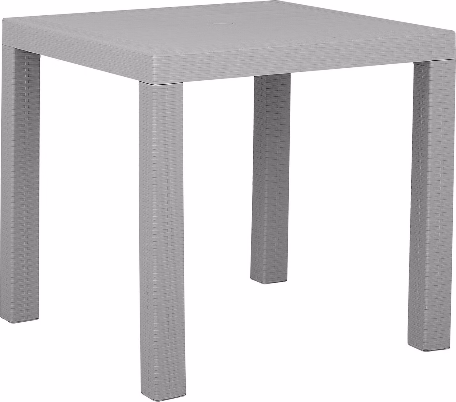 BELIANI Tavolo da pranzo da giardino grigio chiaro 80 x 80 cm, quadrato a 4 posti, minimalista