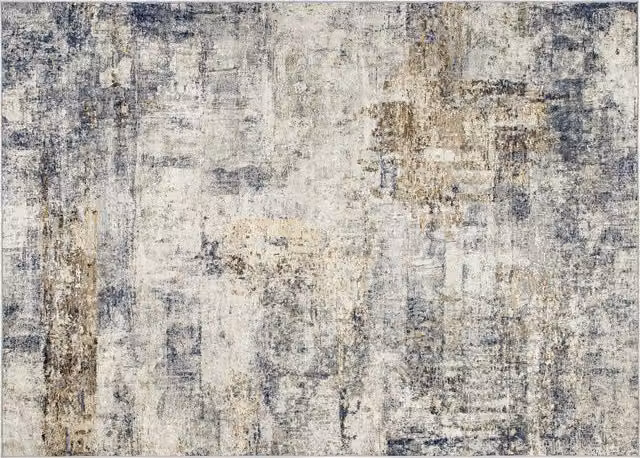 Tappeto per soggiorno HOMCOM in poliestere con design artistico moderno astratto, lavabile e antiscivolo, Grigio