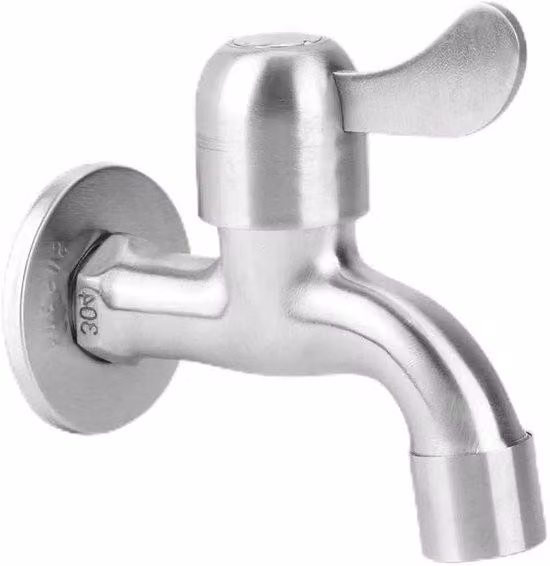 Rubinetto da esterno per montaggio a parete, per bagno e giardino, in acciaio inossidabile.