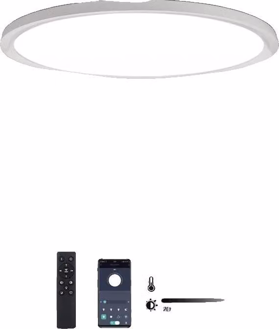 Lampada a soffitto a LED, con sistema di dimmeraggio intelligente, design ultrasottile, modello WHT-35W