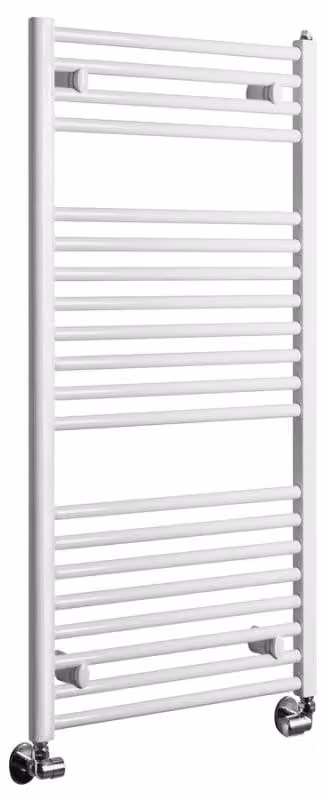 Radiatore da bagno Aqualine DIRECT con attacco laterale 450x960 mm, bianco