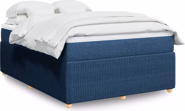 Maison Exclusive - Letto boxspring con materasso blu 140x200 cm Tessuto