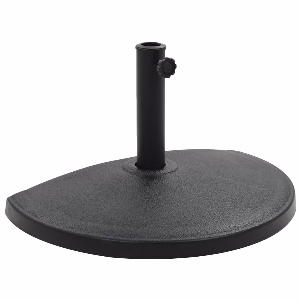 Maison Exclusive - Base per ombrellone a forma di semicircolo, 15 kg, colore nero, realizzata in poliresina