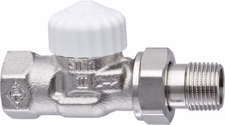 IMI Heimeier V-exakt II Thermostatventil-UT Rotguss vernickelt, Durchgangsform 3/8