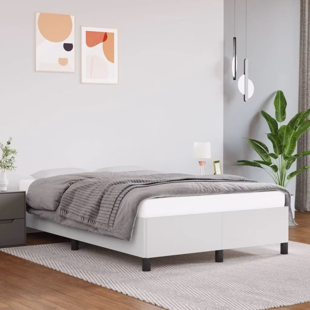 The Living Store struttura letto bianca 120x200 cm in ecopelle