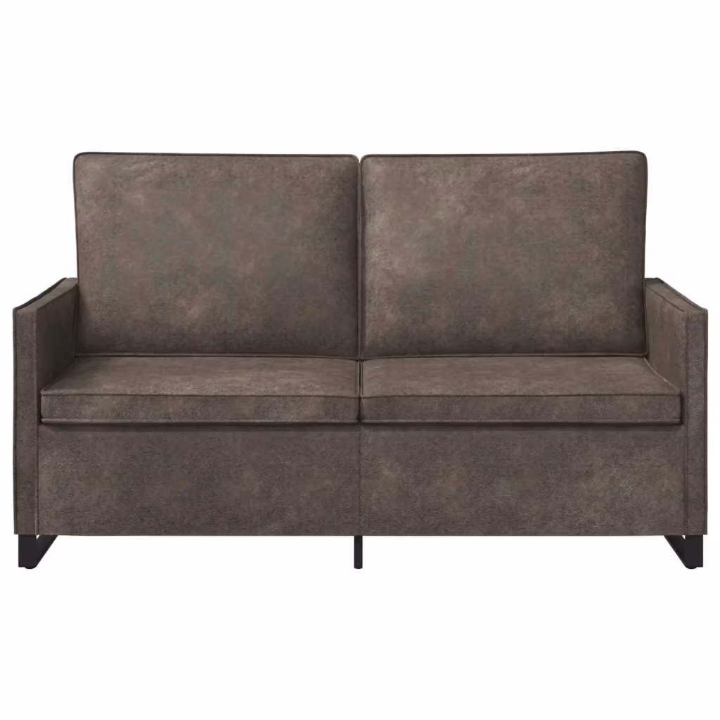Divano a 2 posti vidaXL Grigio con struttura in metallo e poggiatesta regolabile L: 150 cm, P: 81 cm, H: 82 cm – 2